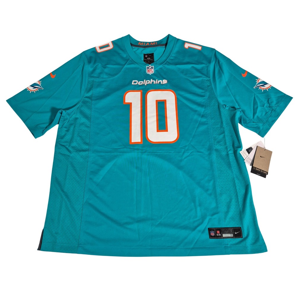 Tyreek Hill Miami Dolphins Nike NFL Game Jersey Aqua Men's Size 2XL Loose Fit